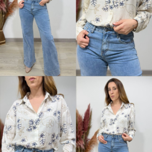 Blusa em Linho Bordada