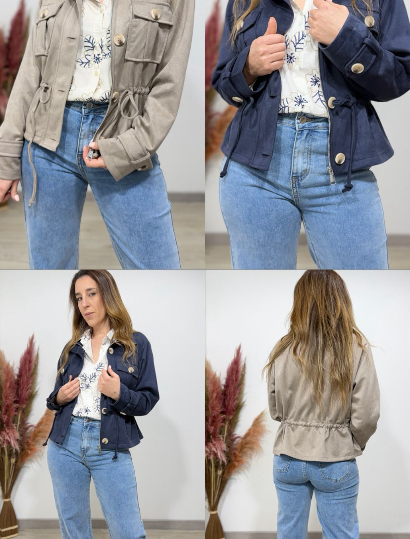 Casaco em Pele de Pêssego