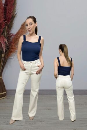 Calça ganga crú