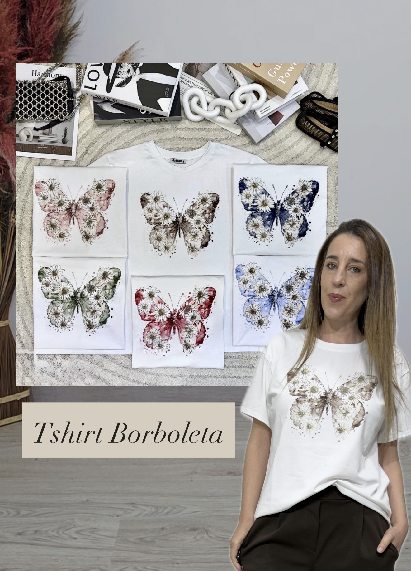 Tshirt Borboleta