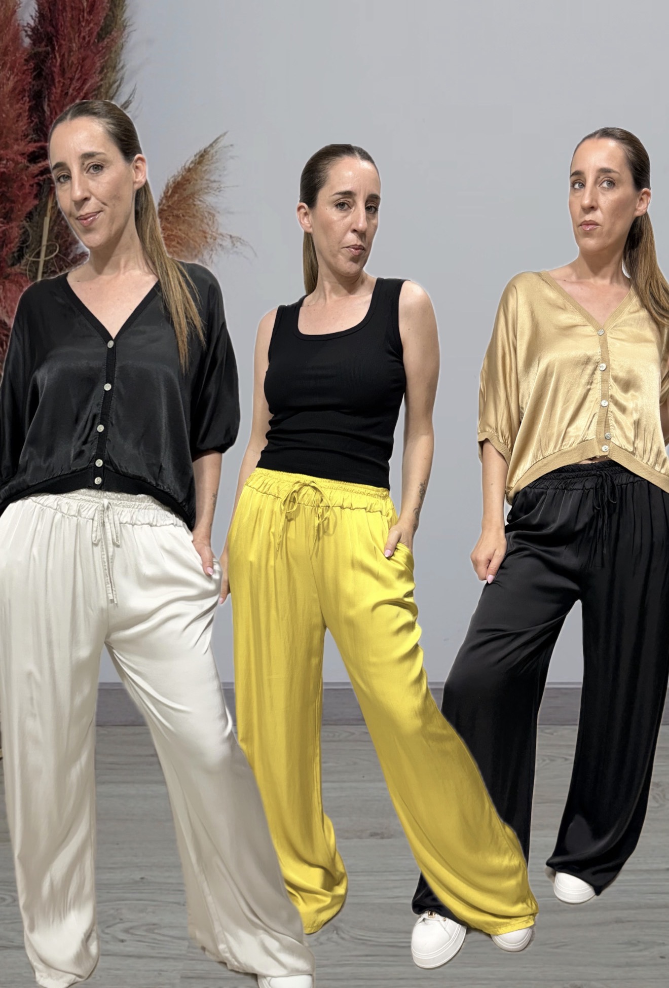 Pantalona cetim desportiva